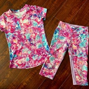 Champion 2pc Colorful Floral girls athletic Set sz 6/7